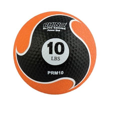 Champion Sports 10 lbs Rhino Elite Medicine Ball, Orange CH56058